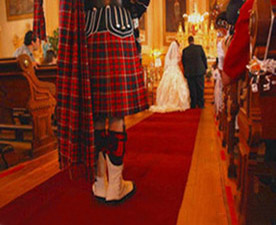 bagpiping wedding picture